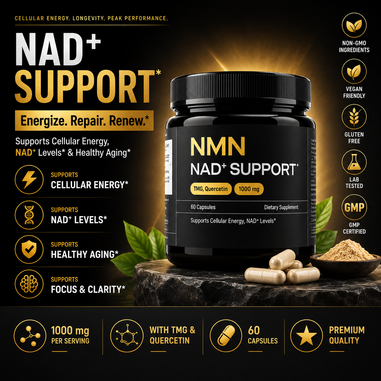 Helix NMN + NAD+ Support | 1000 mg